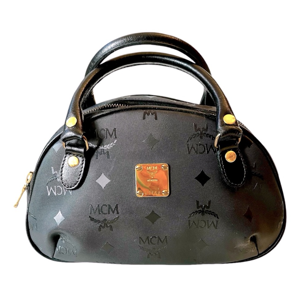 MCM Black Vintage Visetos Mini Handbag - Picture 1 of 10